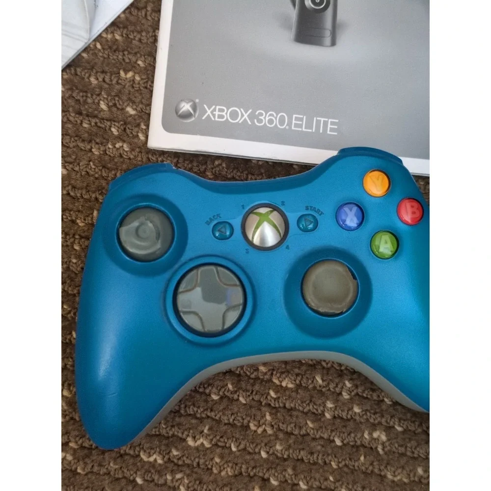 X Box 360 Elite Console‎ 120 GB Black Power Cord 1 Controller Madden 13